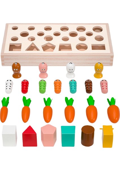 Montessori Ahşap Oyuncaklar Eşleştirme Oyunu Yeniden Okul Öncesi Toys Toddler Için
