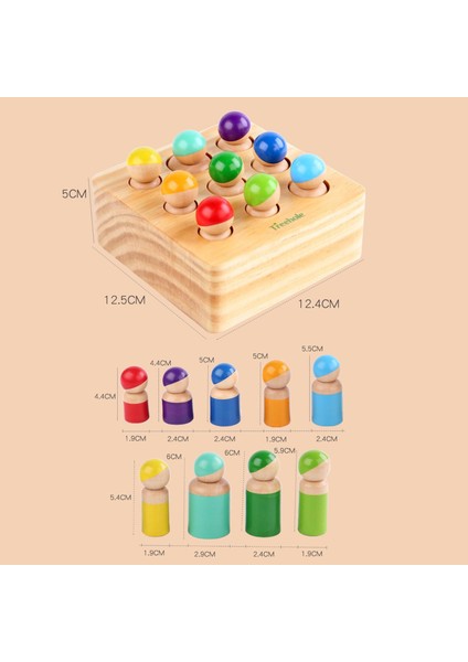 Montessori Silindir Soket Oyuncakları Gökkuşağı Peg Bebekler Çocuklar Için Beyin Gelişimi (Yurt Dışından) fırsatları