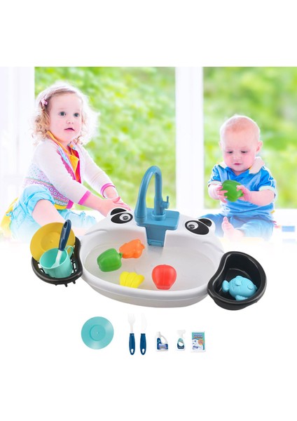 Mutfak Lavabo Oyuncakları Oyun Su Elektrikli Musluk Lavabo Bulaşık Seti indirimleri
