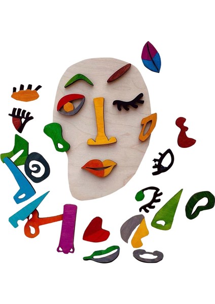 Ahşap Bulmaca Oyuncakları Çıkarılabilir Sanat Bulmaca Yapı Taşları Çocuklar Için Oyuncaklar