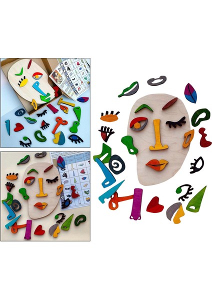 Ahşap Bulmaca Oyuncakları Çıkarılabilir Sanat Bulmaca Yapı Taşları Çocuklar Için Oyuncaklar
