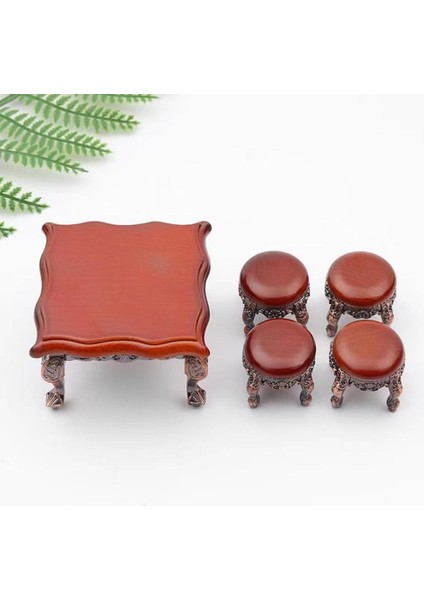 Ahşap El Yapımı Minyatür Sandalye Masa Bebek Evi Mobilyaları Ahşap Oyuncaklar