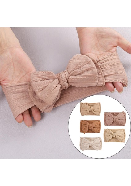 5 Adet, Harika Hediye Çift Katmanlı Yay Için Yay Esnek Saç Bantları ile Bebek Kafa Bantları Örgü modelleri