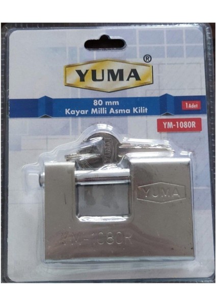 Yuma Ym 1080R  Kayar Milli Asma Kilit 80 mm