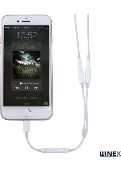 2in1 Lightning To Double 3.5mm Çıkışlı Jack Adaptör indirimleri