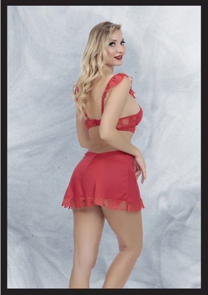 Kadın Dantel Detaylı Seksi Fantezi Mini Elbise Night Costume fiyatları