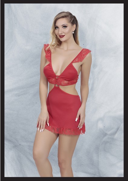 Kadın Dantel Detaylı Seksi Fantezi Mini Elbise Night Costume modelleri