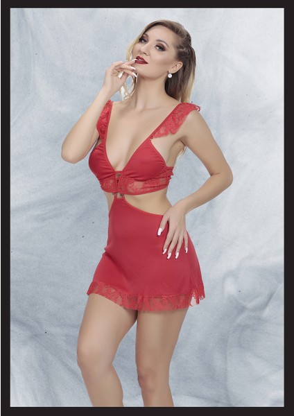 Kadın Dantel Detaylı Seksi Fantezi Mini Elbise Night Costume fırsatları