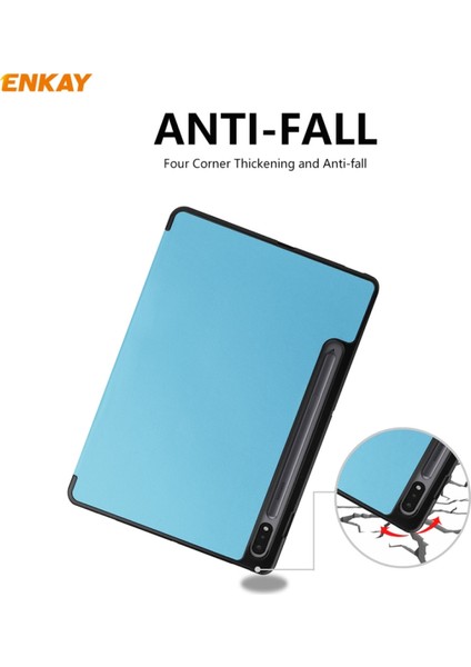 ENK-8011 Pu Deri + Tpu Akıllı Kılıf Samsung Galaxy Tab S8 / Galaxy Tab S7 11.0 T870 / T875 Için Kalem Yuvalı (Yurt Dışından) fiyatları