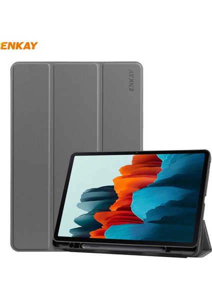 ENK-8011 Pu Deri + Tpu Akıllı Kılıf Samsung Galaxy Tab S8 / Galaxy Tab S7 11.0 T870 / T875 Için Kalem Yuvalı (Yurt Dışından)