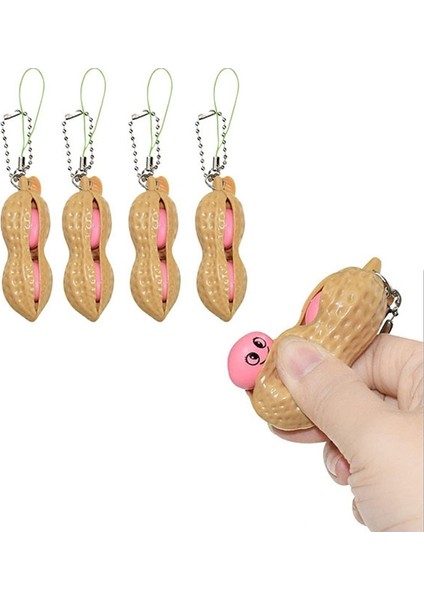 7 Pcs Dekompresyon ve Havalandırma Oyuncakları Dekompresyon Fıstığı Anahtarlık Oyuncakları Fıstık (Yurt Dışından)
