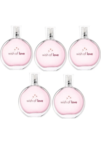 Wish Of Love Edt 50ML Kadın Parfüm Beşli Set