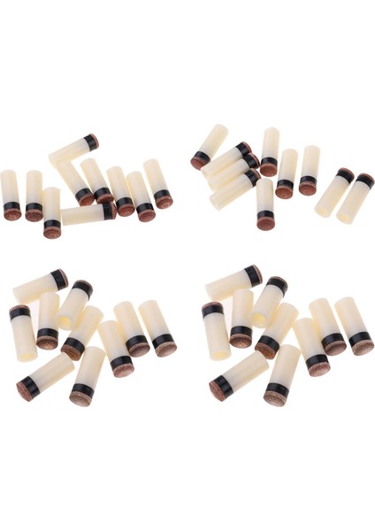 40 Adet Kayma Havuzu Bilardo Cue Ipuçları Snooker Stick Ferrules 10/11/12 / 13MM (Yurt Dışından)