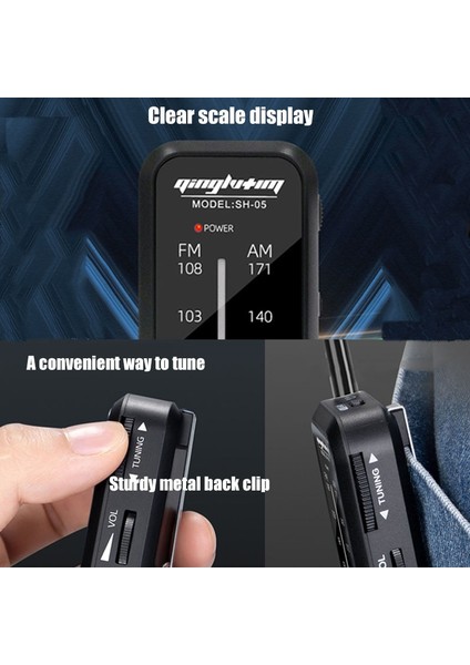 Cep Radyosu Mini Fm/am Radyo Alıcısı Taşınabilir Mp3 Müzik Çalar - Siyah (Yurt Dışından) modelleri