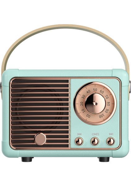 Taşınabilir Mini Retro Hoparlör Radyo - Mavi (Yurt Dışından)