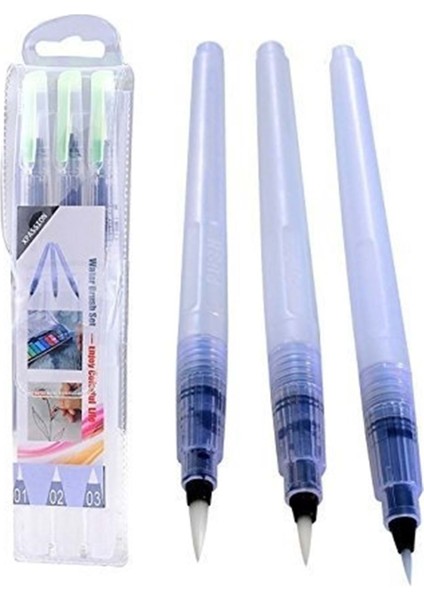 Su Hazneli Fırça Seti 3'lü Water Brush Pen Set