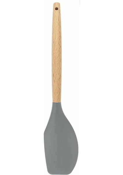 Ahşap Saplı Silikon Sıyırma Spatulası 31,5 cm