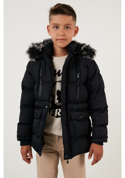 Içi Peluş Astarlı Çıkarılabilir Kapüşonlu Cepli Kışlık Mont Erkek Çocuk Mont 5760022 fiyatları