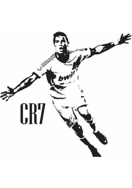 Ronaldo Futbol Yıldız Odası Duvar Çıkartmaları Duvar Çıkartmaları 63X65 cm