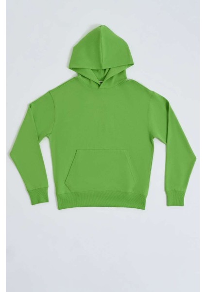 Organik Kapüşonlu Uzun Kollu Erkek Sweatshirt Yeşil Yeşil Xxl fiyatları