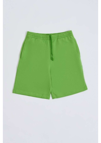 Organik Cepli Regular Fit Erkek Bermuda Şort Yeşil Yeşil Xl fiyatları
