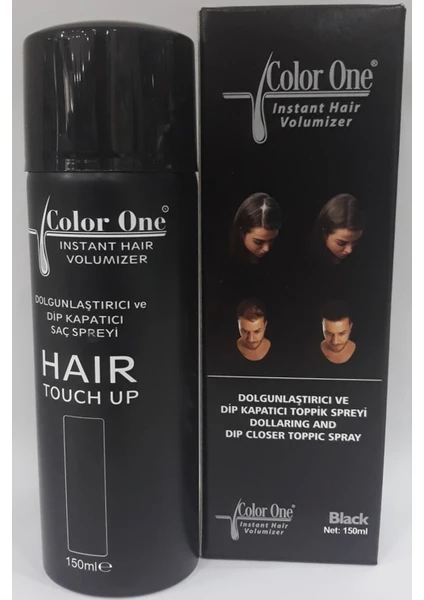 Color One  Dolgunlaştırıcı  Ve Dip Kapatıcı Saç Spreyi Siyah 150 Ml