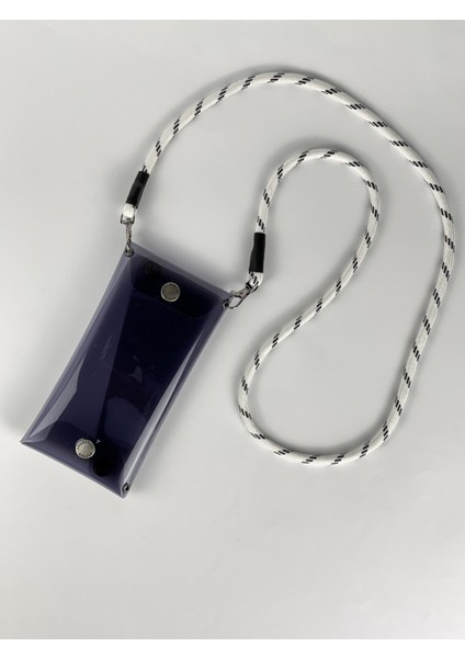 Jellyfon Askılı Şeffaf Telefon Çantası Duman Gri Minimal Hediye Tasarım Pvc Renkli Unisex Erkek Kadın fırsatları