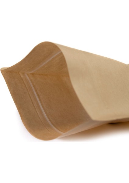Pencereli Kraft Kilitli Doypack Ambalaj 11 x 18,5 + 3,5 cm. 100 gr. - 250 Adet