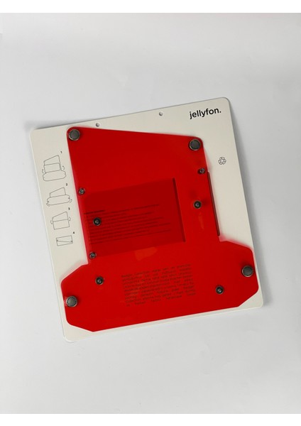 Jellyfon Askılı Şeffaf Telefon Çantası Kırmızı Minimal Hediye Tasarım Pvc Renkli Unisex Erkek Kadın fiyatları