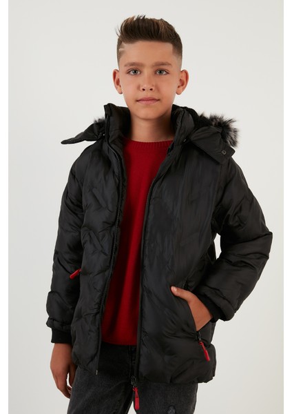 Içi Peluş Astarlı Çıkarılabilir Kapüşonlu Mont Erkek Çocuk Mont 5760013 fiyatları