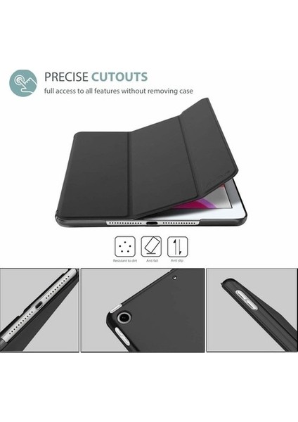 Apple iPad 9. Nesil 10.2 Inç (2021) Prime Smart Case Tablet Kılıfı (A2602-A2603-A2604-A2605) Siyah