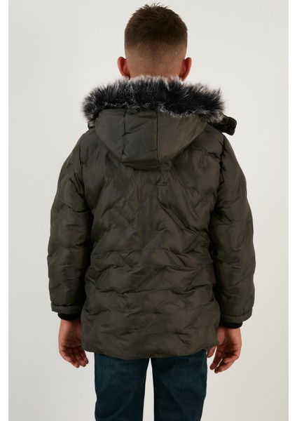 Içi Peluş Astarlı Çıkarılabilir Kapüşonlu Mont Erkek Çocuk Mont 5760013 indirimleri