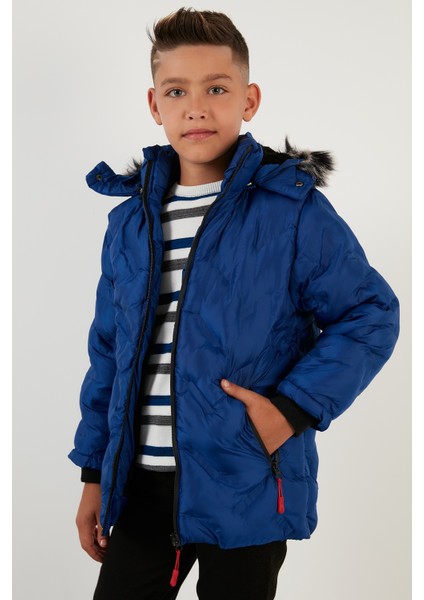 Içi Peluş Astarlı Çıkarılabilir Kapüşonlu Mont Erkek Çocuk Mont 5760013 fiyatları
