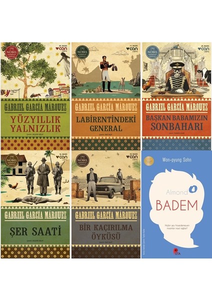 Yüzyıllık Yalnızlık - Labirentindeki General - Başkan Babamızın Sonbaharı - Şer Saati - Bir Kaçırılma Öyküsü - 5 Kitap - Gabriel Garcia Mârquez + Badem Kitabı