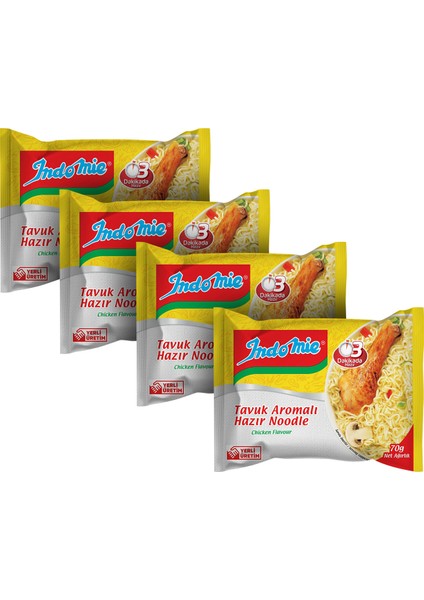 Tavuk Çeşnili Noodle 70 gr x 4 Adet