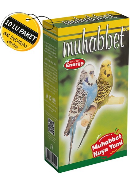 Muhabbet Muhabbet Kuşu Yemi 300 G Özel Koli 10 Adet