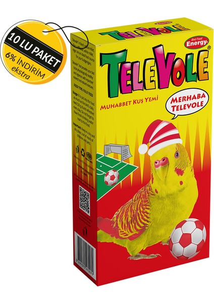 Televole Muhabbet Kuşu Yemi/gs 300 G Özel Koli 10 Adet