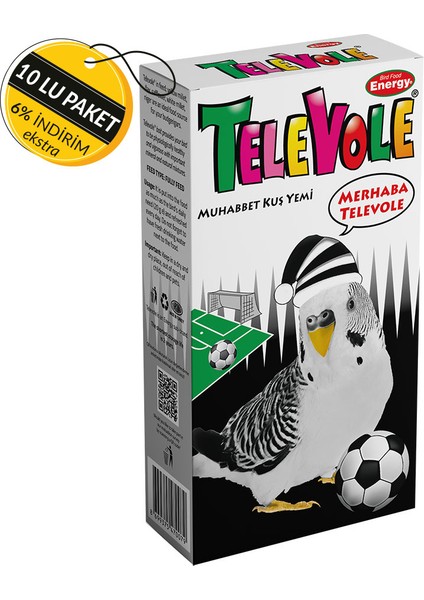 Televole Muhabbet Kuşu Yemi/bjk 300 G Özel Koli 10 Adet