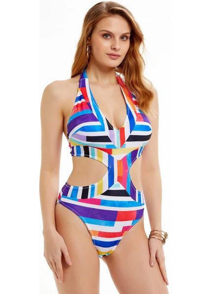 Renkli Çizgili Mayokini