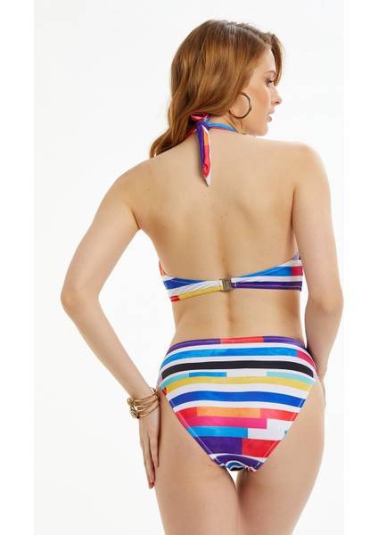 Renkli Çizgili Mayokini fiyatları
