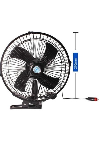 10 Inç 12 V Araba Elektrikli Fan Ayarlanabilir Hız Salınımlı Soğutma Fanlar Evi Seyahat Araba Kamyon Için Klip (Yurt Dışından)