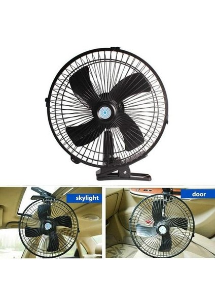 10 Inç 12 V Araba Elektrikli Fan Ayarlanabilir Hız Salınımlı Soğutma Fanlar Evi Seyahat Araba Kamyon Için Klip (Yurt Dışından)