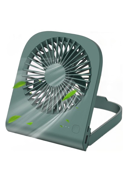 USB Masa Fan Masaüstü Masa Fan Güç Bankası ile 4800 Mah Taşınabilir Mini Fan Ofis Yatak Odası Ofis Hava Soğutma Soğutucu Fan (Yurt Dışından)