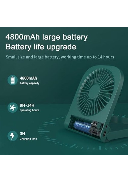 USB Masa Fan Masaüstü Masa Fan Güç Bankası ile 4800 Mah Taşınabilir Mini Fan Ofis Yatak Odası Ofis Hava Soğutma Soğutucu Fan (Yurt Dışından) fırsatları