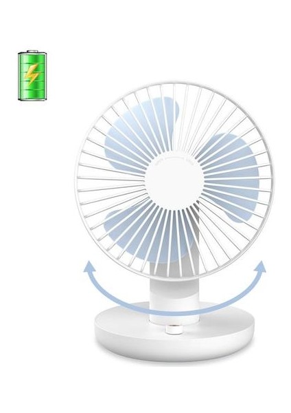 USB Şarj Edilebilir Fan Sessiz Taşınabilir Fan Kamp Ofis Seyahat Pil Için Ayarlanabilir USB Fan Powered ve USB (Yurt Dışından)