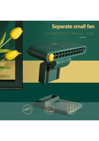 Fan USB Şarj Yaratıcı Asılı Fan Sessiz Mini Ofis Yatak Odası Için Mini Masaüstü Fan Düşük Gürültü (Yurt Dışından)