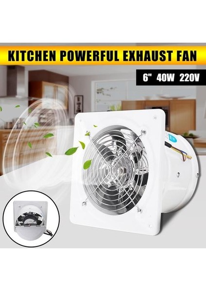 6 Inç 40 W Kanal Booster Fan Egzoz Blower Hava Temizleme Soğutma Havalandırma Metal Bıçak Pencere Duvar Banyo Mutfak Tuvalet Fanı Booster Fan (Yurt Dışından) fiyatları