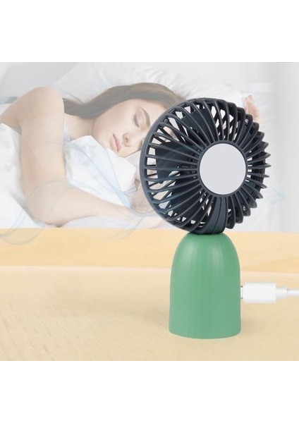 USB Mini Fan Öğrenci Kız Taşınabilir Ev Seyahat Pocket Fan Şarj Mini Masaüstü El Fan (Yurt Dışından)