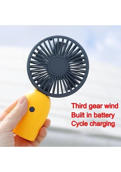 USB Mini Fan Öğrenci Kız Taşınabilir Ev Seyahat Pocket Fan Şarj Mini Masaüstü El Fan (Yurt Dışından)