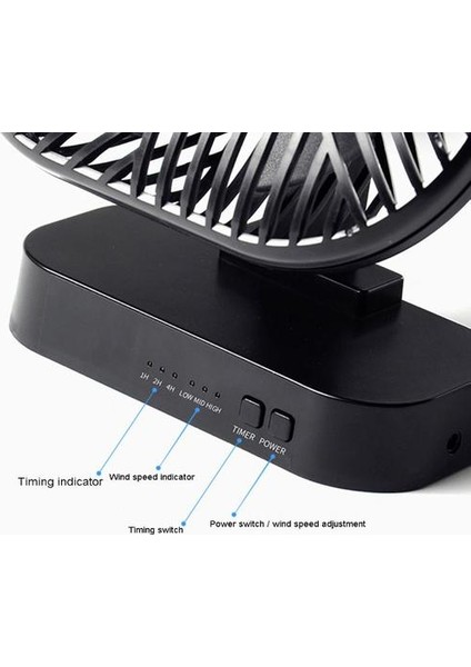Manyetik USB Fan USB Veya Aa Akülü Masa Fanı 3 Hızlı Zamanlama Fonksiyonu ile USB Gadgets (Yurt Dışından)